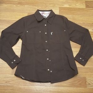 Carhartt Womens Medium Flannel Lined Shirt Jacket